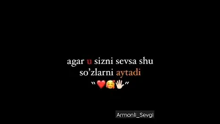 Agar u sizni sevsa, shu so'zlarni aytadi ❤️ | Armonli sevgi 🥀 #sevgi