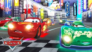Lightning McQueen Races Against the Neon Racers! ﻿| Read Along | Pixar Cars