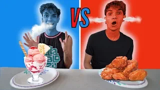 EATING ONLY HOT vs COLD FOOD FOR 24 HOURS!