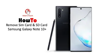 #HowTo - Remove SIM/SD Card from Samsung Galaxy Note 10plus