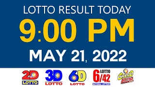 Lotto Results Today May 21 2022 9pm Ez2 Swertres 2D 3D 6D 6/42 6/55 PCSO