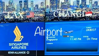 Traveling Los Angeles🇺🇸to Changi🇸🇬 Airport | Singapore Airlines  Economy Class | April 2023