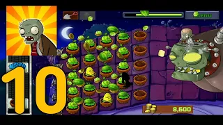 Plants vs. Zombies - Gameplay Walkthrough Part10 - Adventure Roof Level 6 - 10 (iOS,Android)