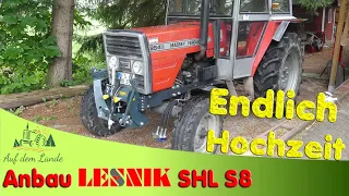 Endlich Hochzeit 🥳 Lesnik SHL S8 Anbau am Traktor MF 254s 👉 Frontkraftheber Fronthydraulik
