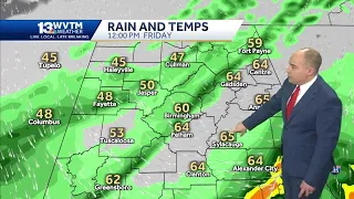 Rain likely Friday, temperatures falling sharply leading into a cold weekend ahead