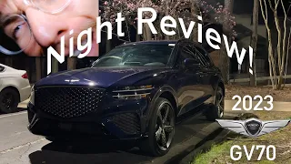 Reviewing the Gorgeous 2023 Genesis GV70 Sport Prestige at Night!