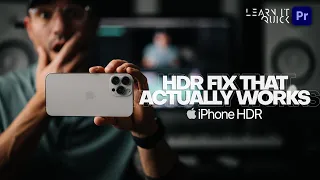 the ACTUAL FIX for your iPhone HDR video in Premiere Pro 2022... YOU HAVE TO DO THIS!