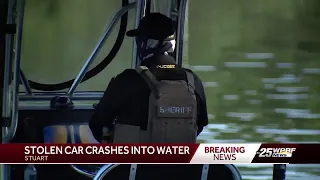 1 dead, 2 in custody after stolen vehicle crashes into body of water in Martin County