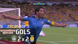 Gols Brasil 2 x 2 Uruguai - Eliminatórias Copa 2018