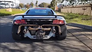 Audi R8 V8 Full straight pipe exhaust with Downpipe | Sounds great!
