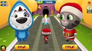 Talking Tom Gold Run Boss Fight - Shark Hank vs Santa Tom - Full Screen Android iOS