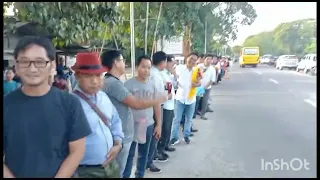 Arm Wrestler Gold Medalist Onam Gamno's receiption ceremony at Pasighat