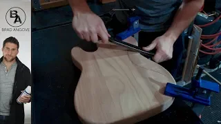 How to do a belly carve on your guitar by hand (FAST and EASY!)