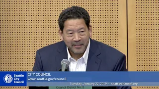 Seattle City Council Full Council 1/22/2019