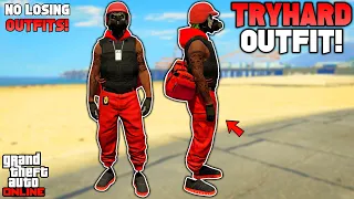 GTA 5 ONLINE EASY RED JOGGERS TRYHARD OUTFIT 1.65 (NO TRANSFER GLITCH)