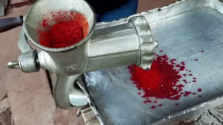 Como fazer colorau caseiro na maquina de moer carne