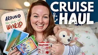 WORLD CRUISE HAUL! 🌍 souvenirs, pins, postcards & Hong Kong Disneyland ✨ travel memories & keepsakes