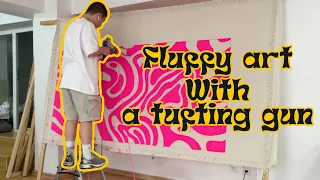 FLUFFY ART WITH A TUFTING GUN | how I made my rugs