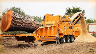 Dangerous Fastest Wood Chipper Machines Working, Extreme Crazy Tree Shredder Machines