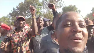 Bobi wine arriving in masaka recreation ground