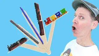 Trains | Pop Sticks Song with Matt | Dream English Kids