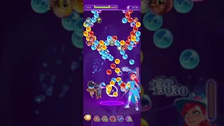 BUBBLE WITCH 3 SAGA LEVEL 2974 ~ ONE BLUE BOOSTER, NO CATS, NO HATS