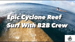 Epic Rare Great Barrier Reef Surf Cyclone Session with the Back 2 Basics Adventures Crew