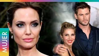 Angelina Jolie coquetea con Chris Hemsworth. Elsa no lo aguanta