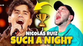REACCIÓN a Nicolás Ruiz - Such a night | Audiciones a Ciegas | The Voice Chile