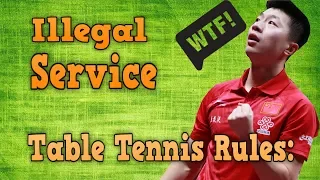 Table Tennis Rules of Illegal Service