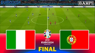 ITALY vs PORTUGAL / UEFA EURO 2024 FINAL / Full Match All Goals / PES Gameplay