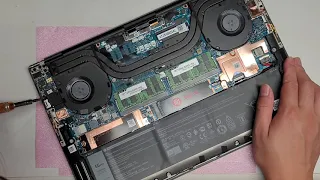 DELL XPS 15 9500 Disassembly RAM SSD Hard Drive Upgrade Repair