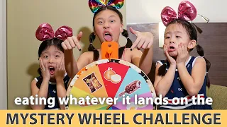 EATING WHATEVER IT LANDS ON THE MYSTERY WHEEL CHALLENGE