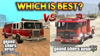 GTA 5 VS GTA SAN ANDREAS (BEST FIRE DEPARTMENT?)