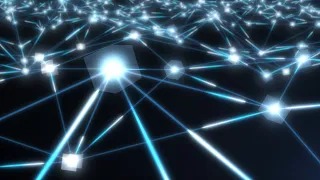 Connected Blockchain Network Data Cubes Banking Technology Concept 4K VJ Loop Motion Background