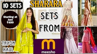 Trendy Sharara set from MEESHO | Starting from ₹499 | TRYON | GIVEAWAY | Honest Review