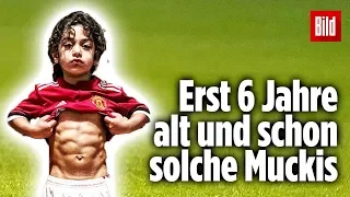 Arat (6) zeigt seine Muskeln: Der Mini-Maradona mit dem Sixpack