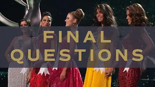 63rd MISS UNIVERSE - Final Questions! | Miss Universe