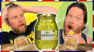 Americans Try BRITISH Rose's Lemon & Lime Marmalade On Toast!