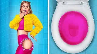 ¡TRAVESURAS en el BAÑO! Trucos de baño imprescindibles para RICOS vs. POBRES por La La Vida Juegos