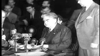 President of the UMWA  John L.Lewis speaks about Centralia mines disaster, in the...HD Stock Footage