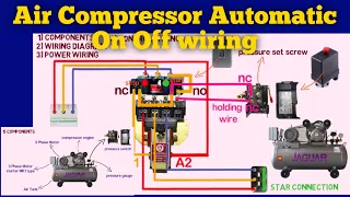 Air compressor Automatic on off wiring diagram | Air compressor