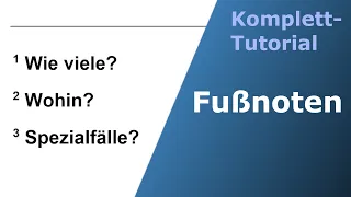 Fußnoten in Word: wie viele und wohin?