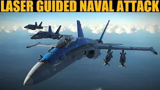 Dusk Laser Guided Naval Port Attack | DCS WORLD