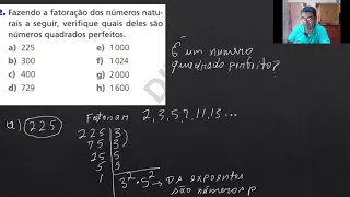 Como conhecer se um número é quadrado perfeito - 8º ano