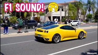 These Ferrari F430 S-Line Exhaust SOUNDS LIKE AN F1 CAR! Loud Exhaust Making Car Alarms Go Off