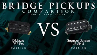 DiMarzio PAF PRO vs Seymour Duncan JB SH-4 - Passive Bridge Guitar Pickup Comparison Tone Demo