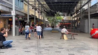 Traditional Chinese GuZheng music/ 澳洲街头古筝演奏：新鸳鸯蝴蝶梦