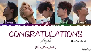 DAY6 - "Congratulations" Lyrics/Lirik Terjemahan Indonesia Han_Rom_Indo