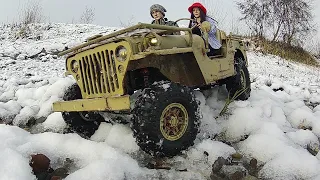 RC Willies Jeep 1/6 Sina & Egon -Wintermorgen- #rochobby #rcwillysjeep